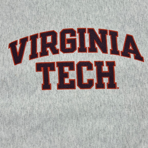 Champion Reverse Weave Virginia Tech Hokies Vintage Crewneck Sweatshirt Gray L - Picture 5 of 8